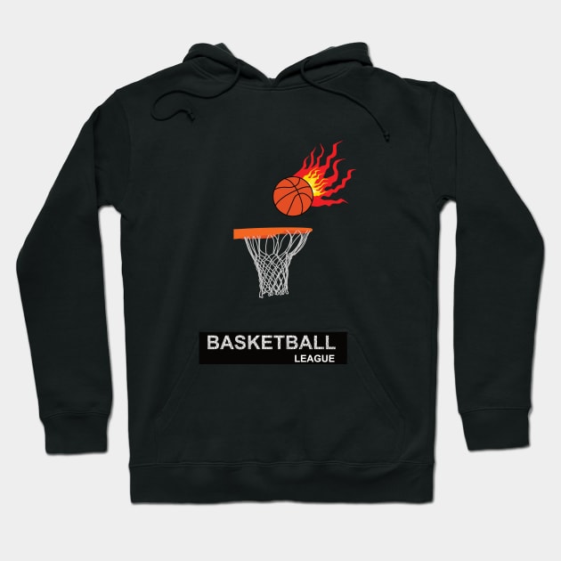 Fiery ball going into the basket Hoodie by GiCapgraphics